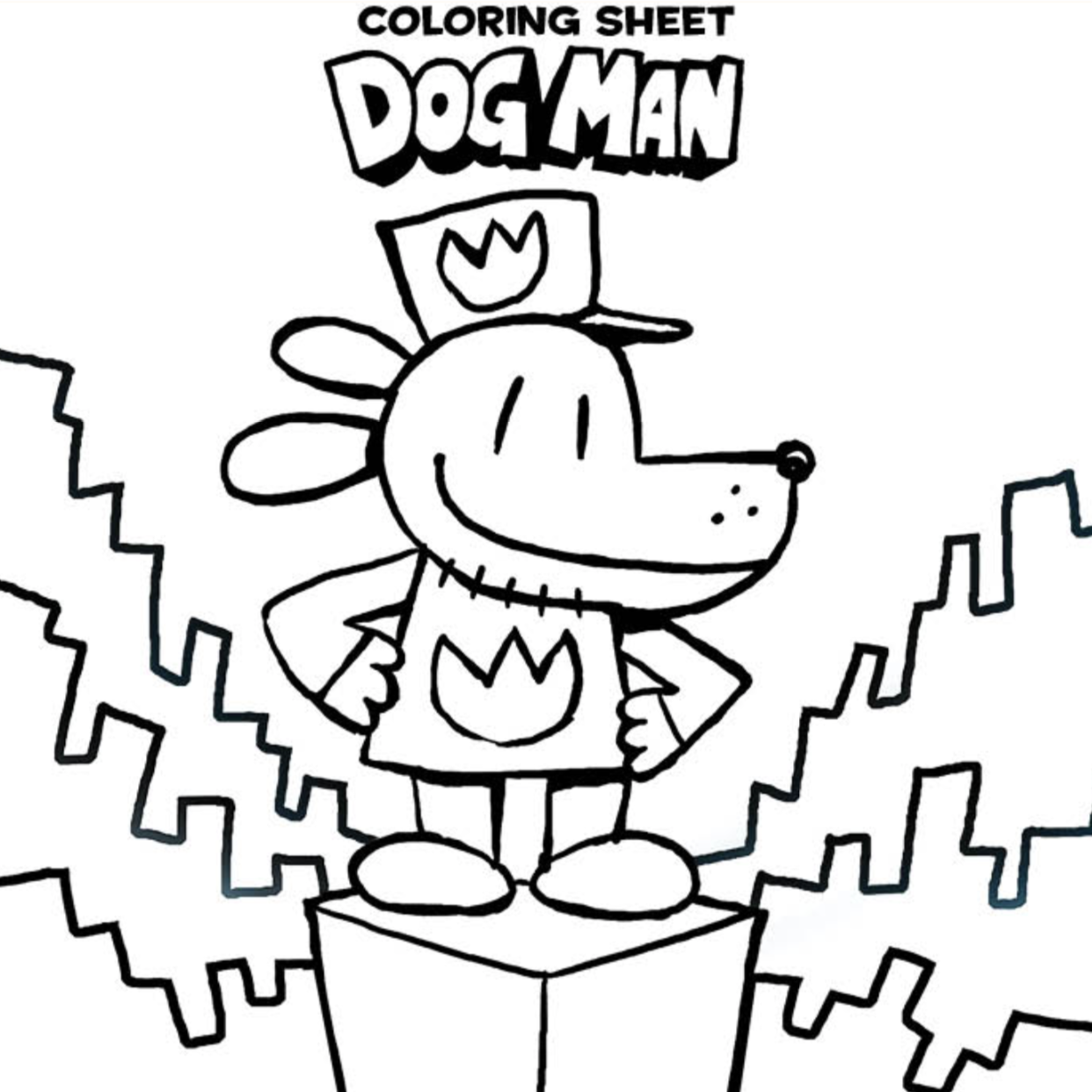 Dogman Sketch Coloring Page