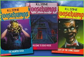 Three Goosebump book covers 